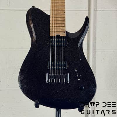 Balaguer USA Series Seraph Modern 7 Baritone 7-String Electric Guitar w/ Case (924) - Gloss Metallic Black image 1