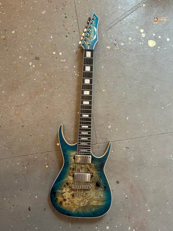 Dean Exile Select 7-String Turquoise Burst image 1