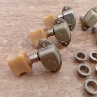 Set of Vintage 1940's Epiphone Kolb Guitar Tuners w/ Ferrules, Screws! image 2