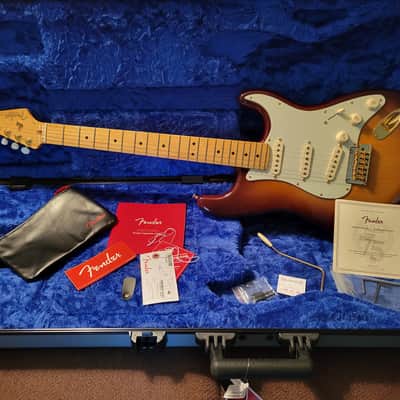 Fender usa 75th ann. stratocaster 2021 - boubon burst image 1