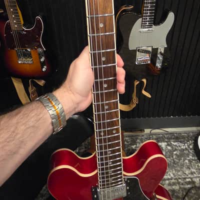 Vintage VSA500-CR Reissued Series Semi-Hollow 2010s Cherry Red image 4