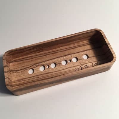 Guilford Zebrawood P-90 Pickup Cover for Gibson/Lollar and others - 1 Cover  Natural Wood image 3