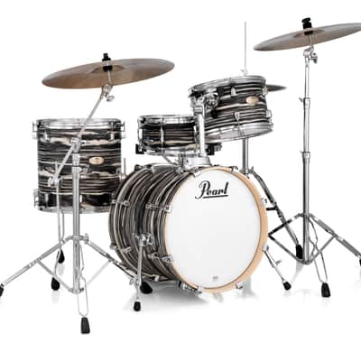 Pearl Decade Maple Artisan Limited Edition 4-pc. Bop Shell Pack With All Maple Shells, Satin Lacquer Finish Black Satin Marble image 2