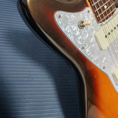 *RARE* 2021 Fender Japan Hybrid II Jazzmaster 75th anniversary - Limited Edition Sparkle Metallic 3-Color Sunburst M3TS - Full Set MIJ image 9