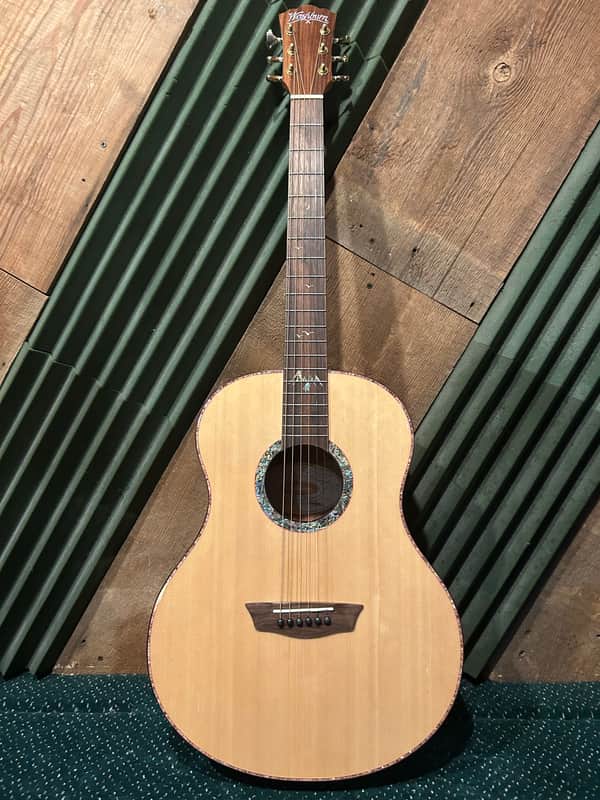Washburn Bella Elegante S24S Solid Spruce Top Parlor Size Acoustic Guitar image 1