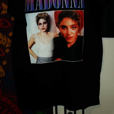 madonna 2 1980s pixs new s women tee - pop rock dance erotica true blue holiday image 3