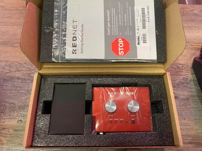 Focusrite Rednet AM2 Stereo Dante Headphone Amplifier Audio Monitoring Unit image 1