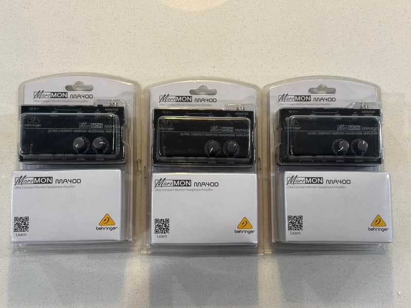 (3) Behringer Micromon MA400 Monitor Headphone Amplifiers image 1