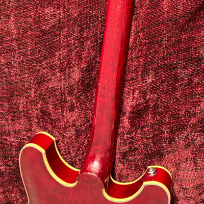 Yamaha SA-70 Short Scale Bass Guitar - Fretless - Semi Acoustic - Jumbo Hard Case - 1969 image 15
