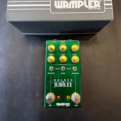 Wampler Golden Jubilee Overdrive Distortion Pedal  - British + American tones- Evergreen Emerald Sparkle- New! image 3