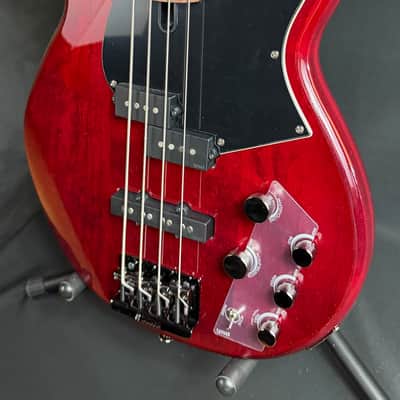 Yamaha BB734A Broad Bass 4-String Bass Guitar Fired Red Finish w/ Gig Bag (069) image 4
