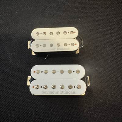 Seymour Duncan Distortion Bridge and Jazz Neck 2010s - White Humbucker Pickup Set image 1