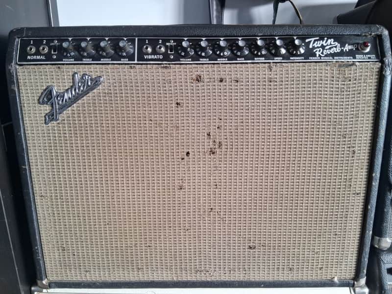 Fender Twin Reverb 2-Channel 85-Watt 2x12" Guitar Combo 1963 - 1967 - Black Panel image 1