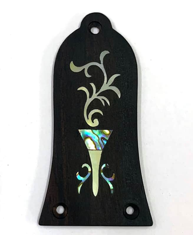 Free Shipping, Fit Epiphone Les Paul Handcrafted Macassar Ebony Truss Rod Cover, MOP & Abalone Inlay, Bruce Wei ( 147 ) image 1