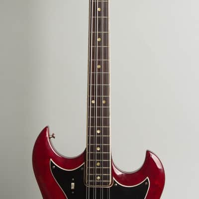 Hagstrom H-8 8-String Bass Solid Body Electric Bass Guitar (1968), ser. #723558, period chipboard case. image 8