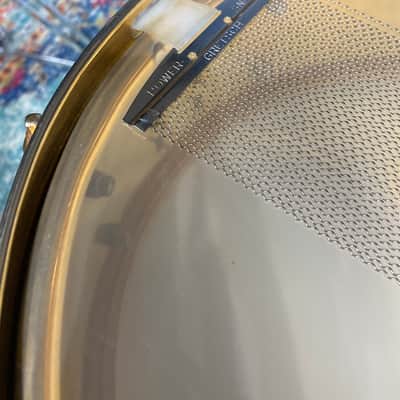 Gretsch Holy Grail 1960s Gold Engraved, Round Badge 14x5" Snare Drum. Excellent!! image 14
