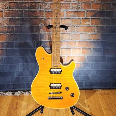 Peavey EVH Wolfgang Stop-Bar Tailpiece Transparent Amber Peavey Case image 2