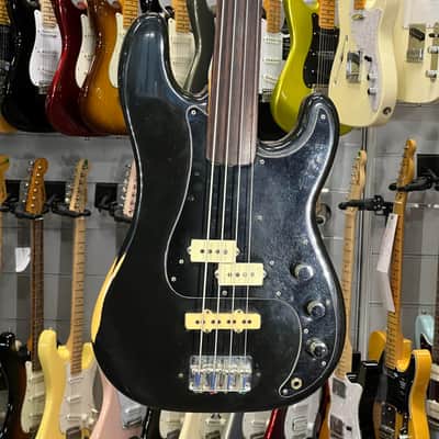 Fender   1980 Precision Fretless Black Mod Pj image 1