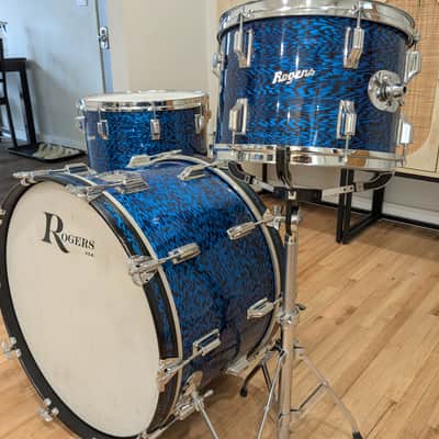 Rogers Dayton Era "Holiday" Drum Set 1967 - Blue Onyx image 3