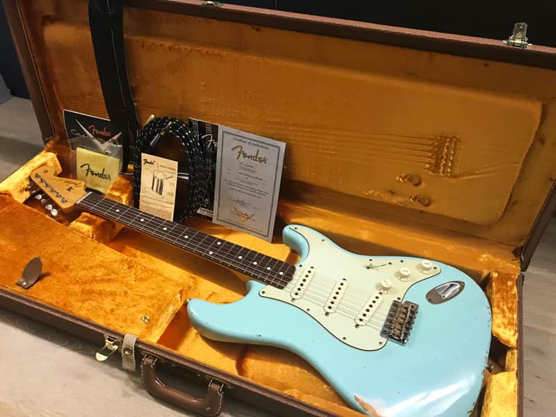 Fender Stratocaster Custom Shop 1960 Reissue Relic - 2008 - rare Daphne Blue finish image 1