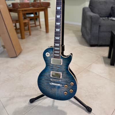 2018 Gibson Les Paul Standard Premium Quilt Ocean Water Perimeter AAA + OHSC image 2