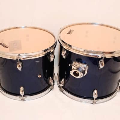 TAYE RACK TOMS PAIR - NAVY BLUE LACQUER - FREE SHIP TO C-USA! image 3
