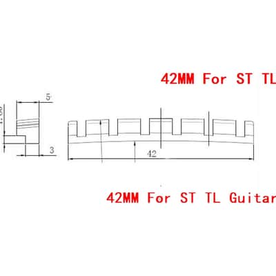 Guyker 42mm Guitar Nut Titanium Curved R16 Radius Height-Adjustable Nut Replacement for ST/TL image 5