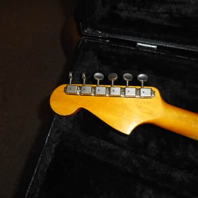 Scarecrow Guitars 1966 Jazzmaster Tribute 2024 - Shoreline Gold over Sonic blue Relic image 5