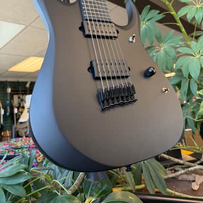 Ibanez RGDRB71-BKF Iron Label 2025 - Present - Black Flat image 3