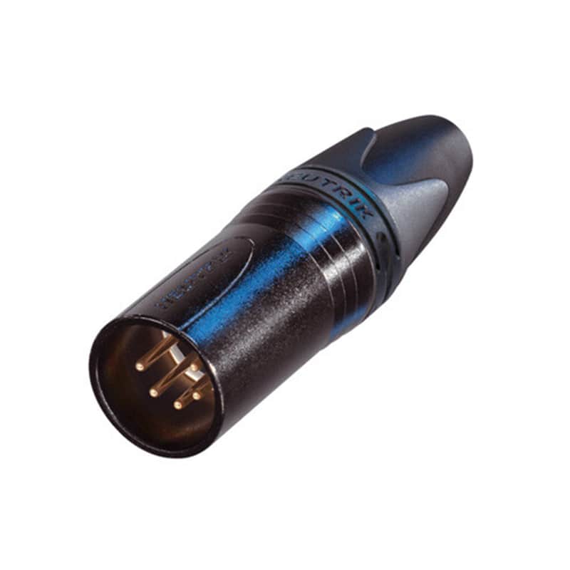 Neutrik NC5MXX-B - 5-Pin Male XLR Cable Connector (Black / Gold Connections) image 1