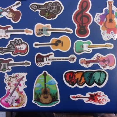 Lot of 57 Gloss Electric & Acoustic Guitar Decals Stickers #2 Case Candy Phone / lap top decor scrap booking etc image 4