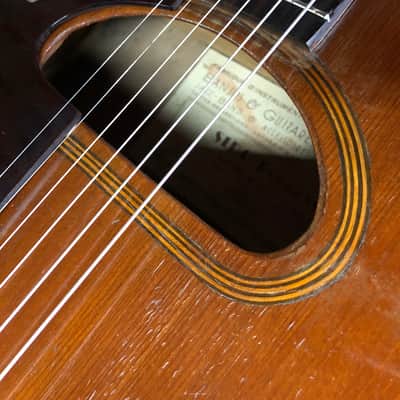 One of a kind French Jazz manouche left handed Siro Burgassi Grand model from 1945 Paris image 14