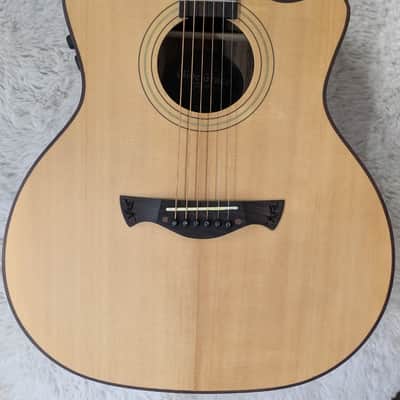 Tagima Olive Grace EQ-NTOP Acoustic Guitar w/HS Case - Natural Finish - Demo image 9