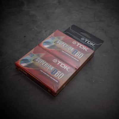 TDK D60 Cassettes (2x) NOS 1990s - Factory Sealed image 3