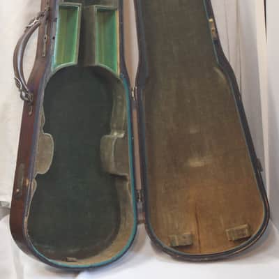 None vintage wood violin case early 1900s - Rosewood image 9