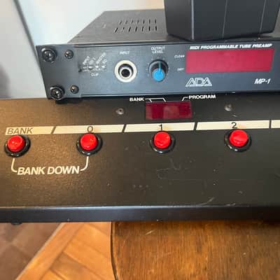 A/DA MP-1 TUBE Guitar Preamp with 2.01 firmware and battery mod. Includes the matching midi foot controller & long midi cable.  Works great! image 2