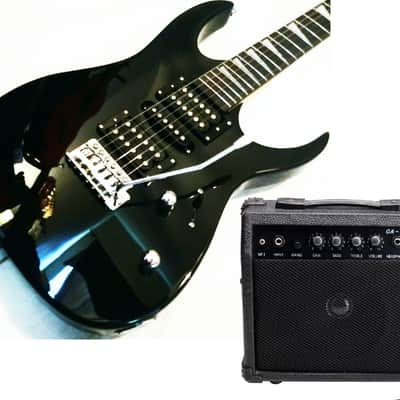 🎸+Amp! Unmarked "EyeBuzz" G Style Electric Guitar +Rosewood Fretboard +Cable!🎸 image 2