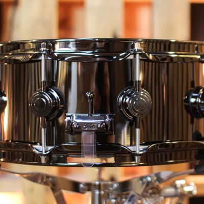 DW 5.5x14 Collector's Black Nickel over Brass Snare Drum w/ Black Nickel Hardware image 3