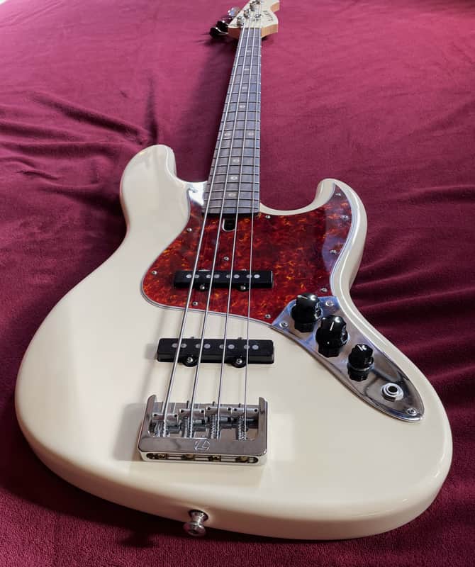 D.LAKIN 6034 USA "Wilkins Thin Skin Poly" Olympic White Jazz Bass image 1