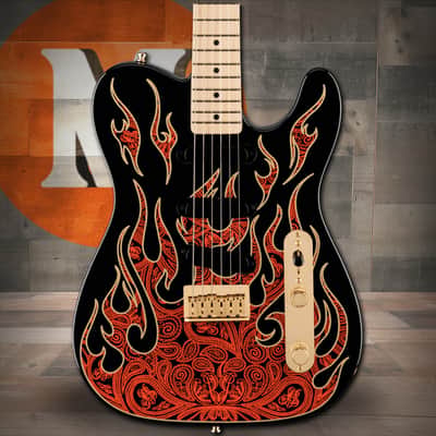 Fender James Burton Telecaster Maple Fingerboard, Red Paisley Flames image 1