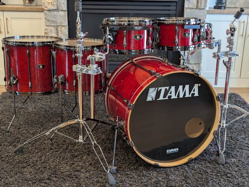 Tama Superstar Hyperdrive 40th Anniversary Limited Oak Edition - Red lacquer image 1