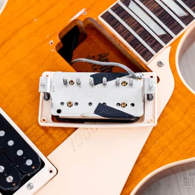1992 Gibson Les Paul Classic Plus Trans Amber Flame Top, 100% Original w/ Case, Lightweight image 18