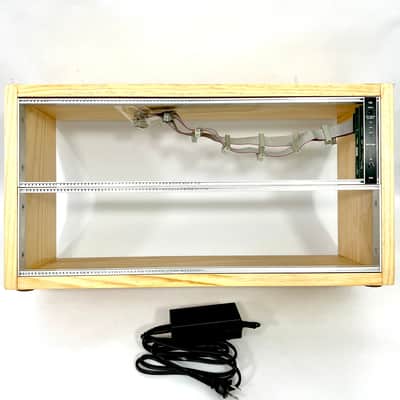DIY Wooden Eurorack Case 2x104hp with Behringer CP1A Power Module image 3