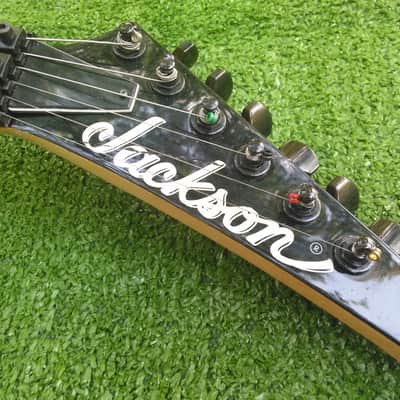 VINTAGE 90S MIJ JAPAN JACKSON DK CUSTOM FINISH PROJECT SUPER STRAT DINKY HSS 22 JUMBO FRETS FLOYD ROSE 1990s ORIGINAL FACTORY CUSTOM TIE DYE FINISH image 2