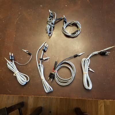 ONE (1) Switchcraft etc. TT Bantam test cable MK871GS TRS Motorola dual banana plug 1970s - grey plastic image 8