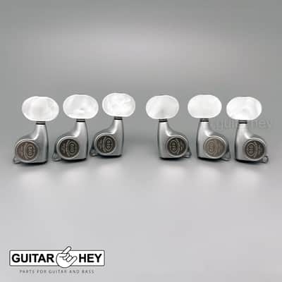 NEW Gotoh SGL510Z-P1 L3+R3 Tuners Set 1:21 Gear Ratio PEARL 3x3 - CHROME SATIN image 2
