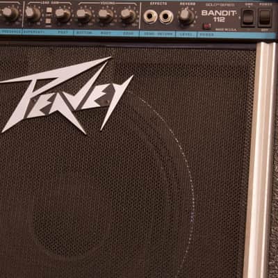Used Peavey Bandit 112 "Teal Stripe" 1x12" Combo Guitar Amplifier image 4