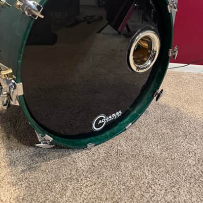 Yamaha Maple Custom 1992 - Turquoise/ Emarald Green image 4