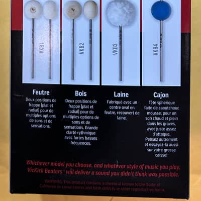 Vic Firth VKB3 VicKick Bass Drum Beater - Medium Fleece Oval Head image 3
