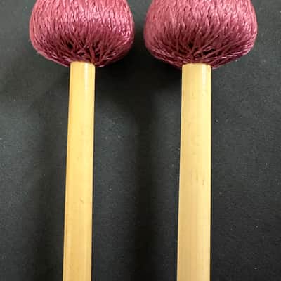 Innovative Percussion RFS320 Soft Vibe Mallets, Rattan Handles, Burgundy Cord - NEAR MINT image 4